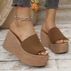 Women's Slipper New Fashion Platform Fish Mouth Wedge Sandal
