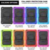 Contrast Color Rotating Stand Case with Strap for Samsung Tab A9 Plus X115