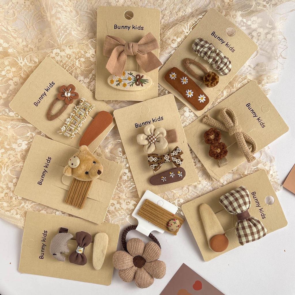 Korean Cartoon Flower Bear Bow Hairpin for Children