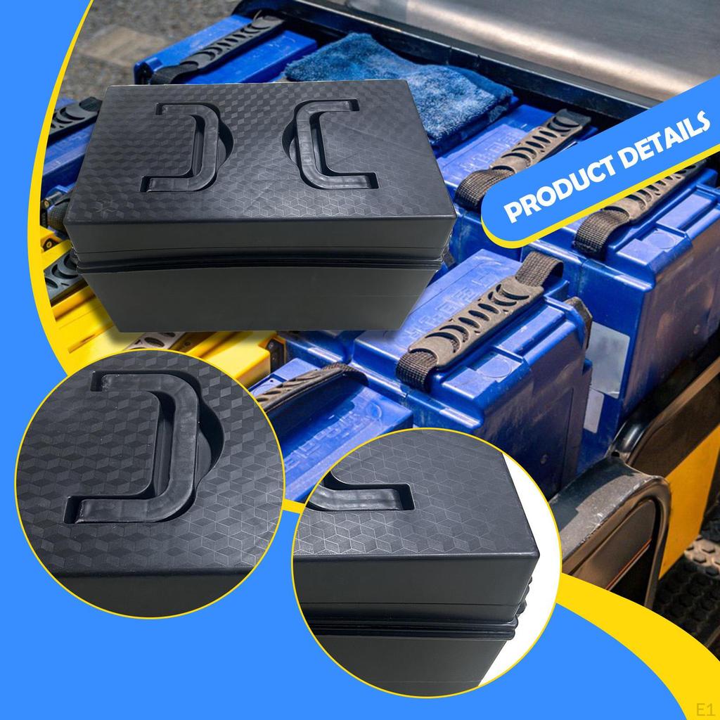 Bike Battery Box Container with Foldable Handle Shatterproof Portable Carry Case for Electric