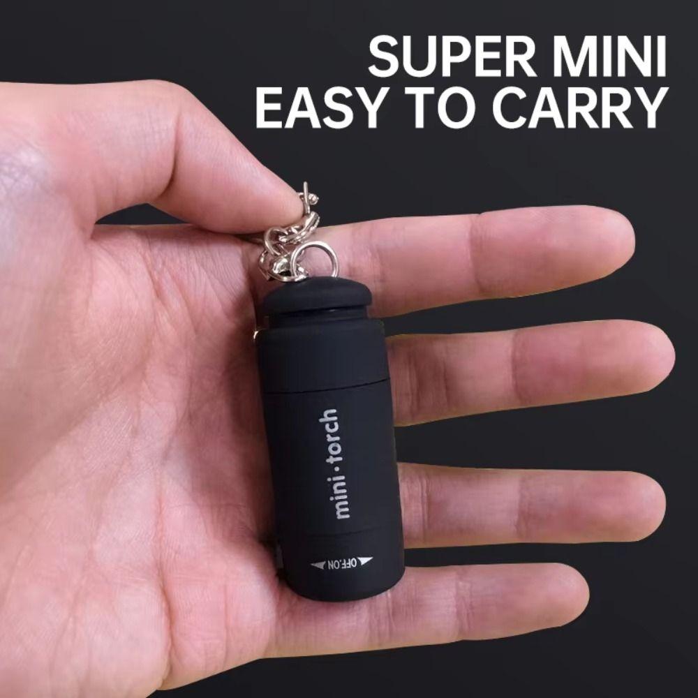 Bright Outdoor Flashlight Keychain USB Rechargeable Pocket Emergency Lamp  For Outdoor