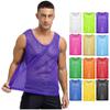 Gilet d'entraînement en maille ajourée pour homme Vêtement de sport d'équipe Col rond Sans manches Débardeur pour Basketball Football Volleyball