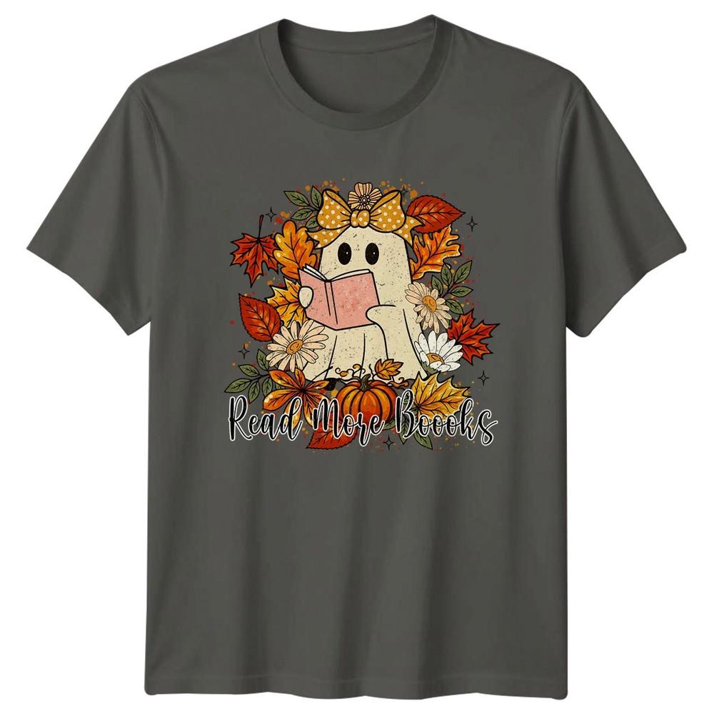 Read More Books Unisexs TShirt Autumn Ghost Bookworm Reader Gift For Her S