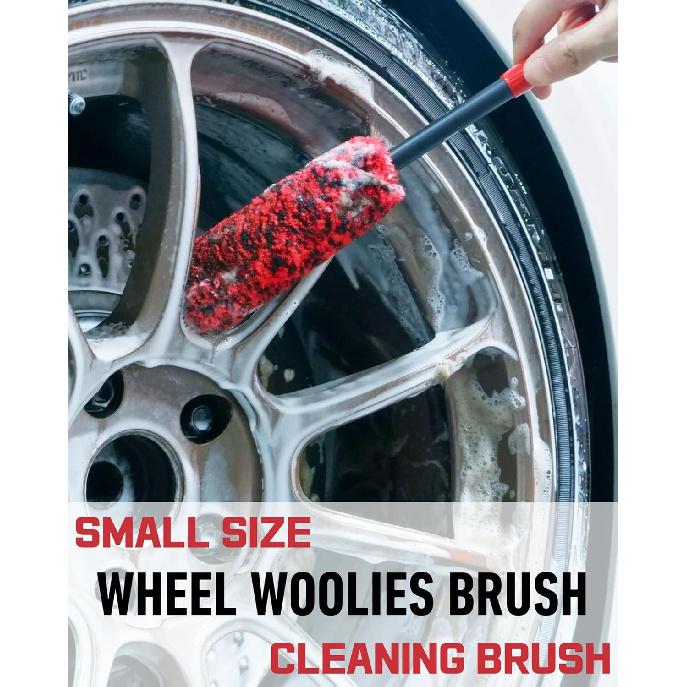 Wheel Brushes For Cleaning Wheels (4 Pro Pack)- 2X Soft Wheel Cleaning Woolies Brush, Detailing Brush And Stiff Tire Brush, Scratch Free Durable Car