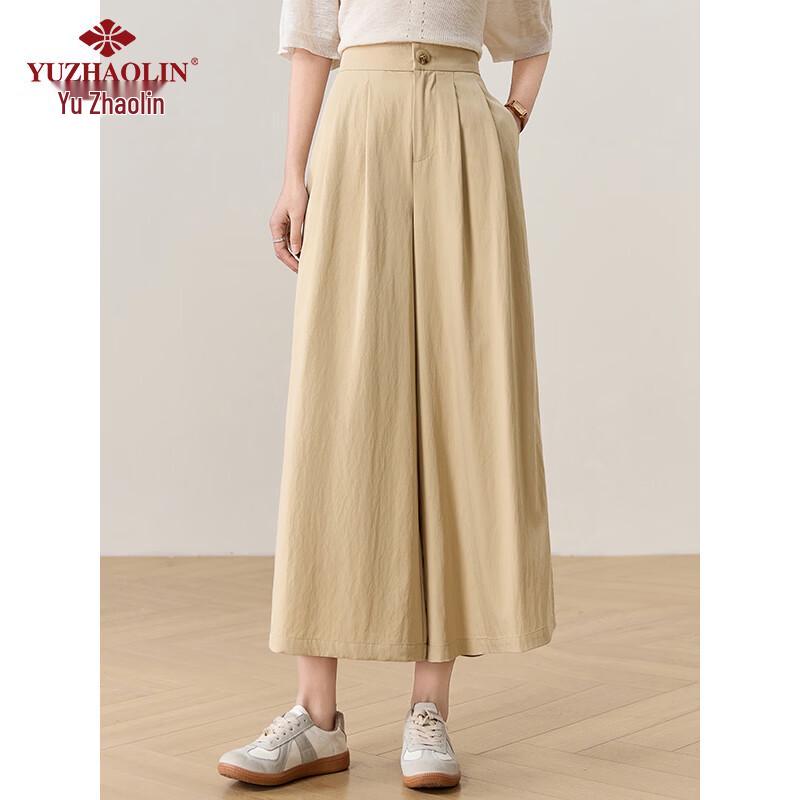 YUZHAOLIN Women s Straight-Leg Cropped Casual Pants M