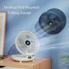 2025Hot Sell 2IN1 Folding Desktop Fan Portable Air Conditioner Wall Mounted Fan Rechargeable with 3 Gears for Home Office