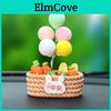 Resin Peace Balloon Flower Basket Car Ornament With Cute Design For Interior Decor