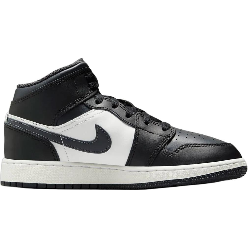 (GS) Air Jordan 1 Mid 'Black Summit White Off Noir' Kids' DQ8423-010