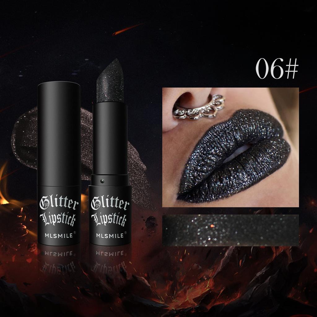 Tazza diversa Rossetto rosso opaco esplosione Flash Diamond Balsamo per labbra rosso Trucco da vampiro scuro di Halloween