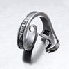 Adjustable Open Ring Men Women Vintage Industrial Design Copper Jewelry Retro U-Shaped Geometric Finger