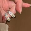 Brushed Color Cubic Zirconia Ring: Women's Light Luxury, Retro, Colorful Trendy Index Finger Ring, Couple Matching