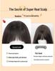 Women's Full Head Wig with Air Bangs - Black Long Straight Synthetic Hair, Fluffy and Natural for Daily Use.
