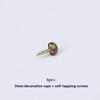 8Pcs Brass Decorative Nail Mirror Advertising Board Cap Cover Self-Tapping Screw 9/12/13/15Mm