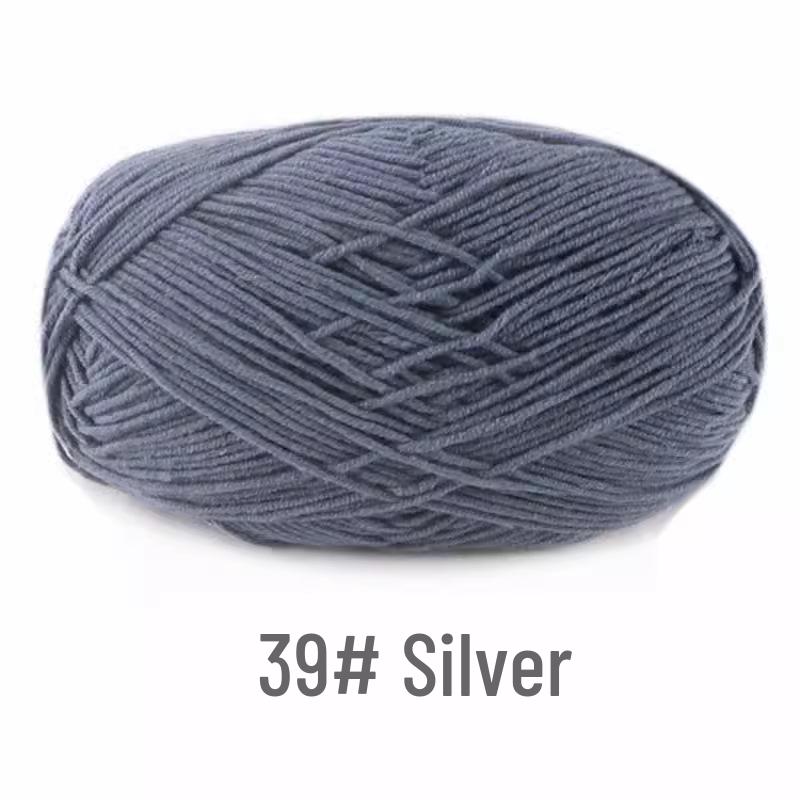 Gomitolo di Filato di Cotone Pettinato a 4 Capi per Lavorare all'Uncinetto Bambole, Coperte, Borse e Scarpe Pacchetto Materiali Fai da Te