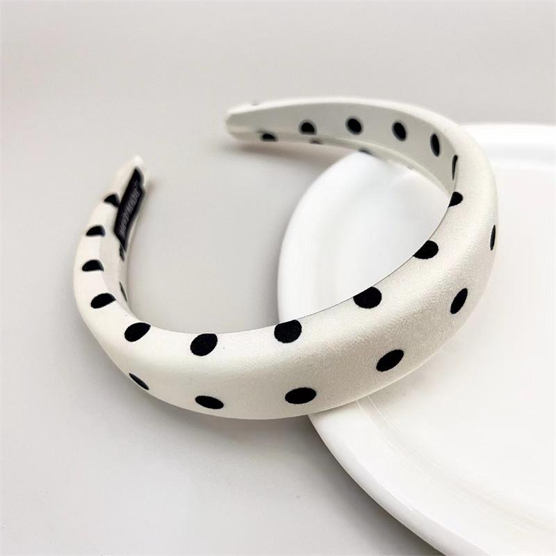 3CM Women's Polk Dots Print Headband Sponge Padding Girls Daily Shopping Press Hair Accessories