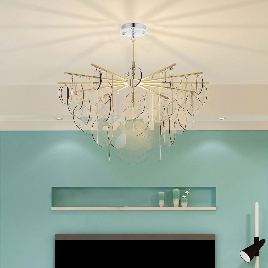 2Pcs Ceiling Canopy Chandelier Mounting Plate Pendant Light Cover Solid Wrought Resistant Easy Install for Home