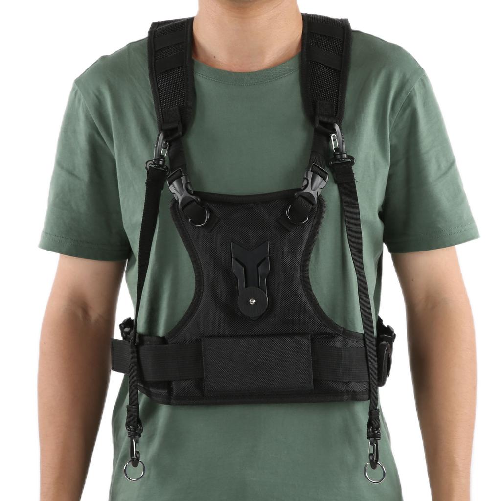Dual Camera Strap Nylon Durable Comfortable Breathable Adjustable Multi Carrier Chest Harness