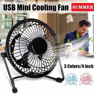 Newest 4 Inch Mini USB Desk Fan Small Quiet Personal Cooler USB Powered Portable Table Fan 360 Degree Rotatable