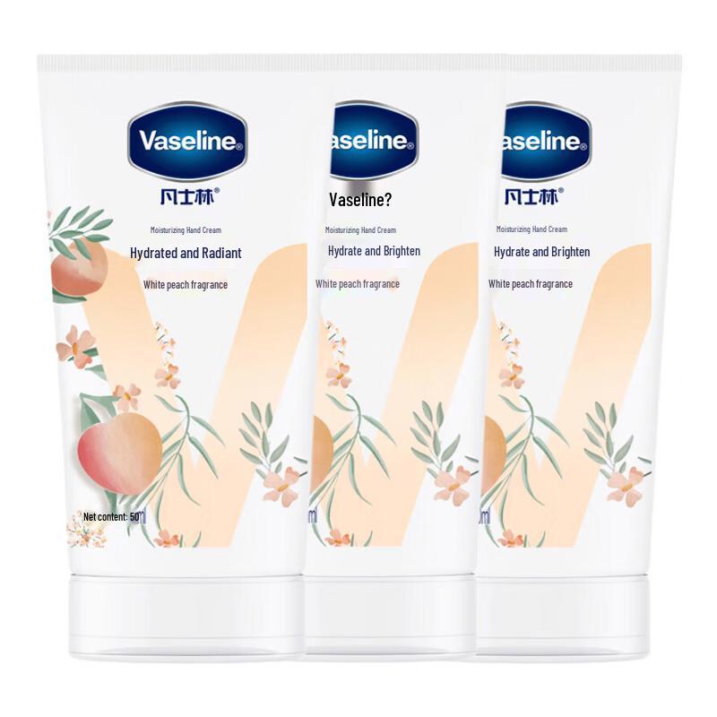 Vaseline White Peach Niacinamide Hand Cream Trio