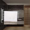 Stainless Steel Wall Mount Rotary Towel Rack Bathroom Towels Rail with Hook(Five Rods)