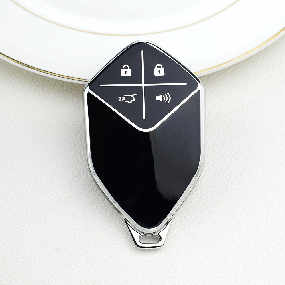 

4 Buttons Soft TPU Car Remote Key Fob For Changan Deepal S7 SL03 2023-2026 Key Case Cover Protector Key Chain Auto Accessories