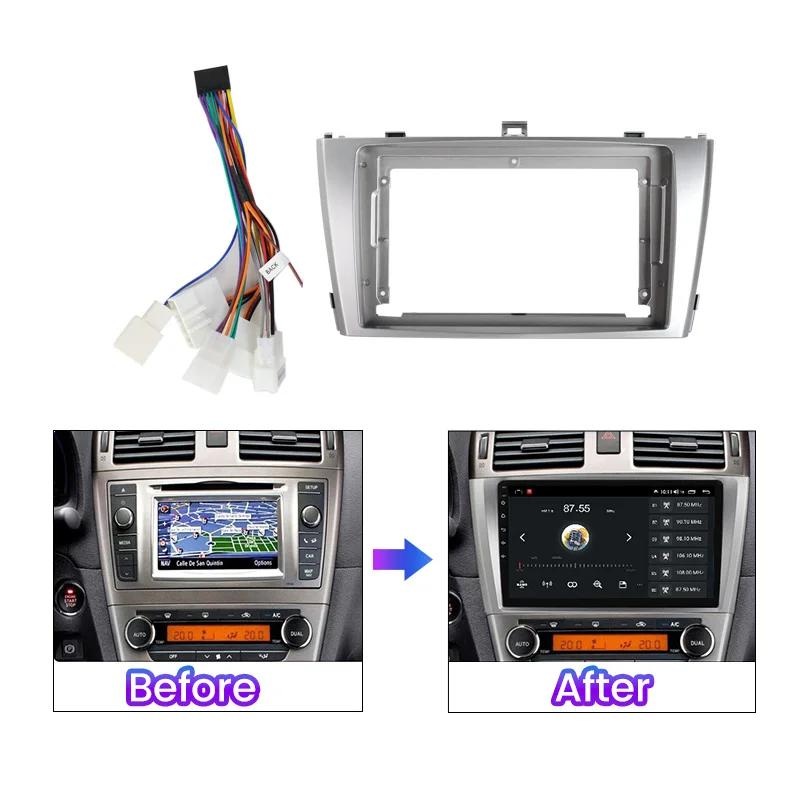 Car Multimedia Player Panel Frame Adapter for Toyota Avensis T25 T27 2003-2008 2009-2015 Android 2din Radio Dashboard Cable Kit