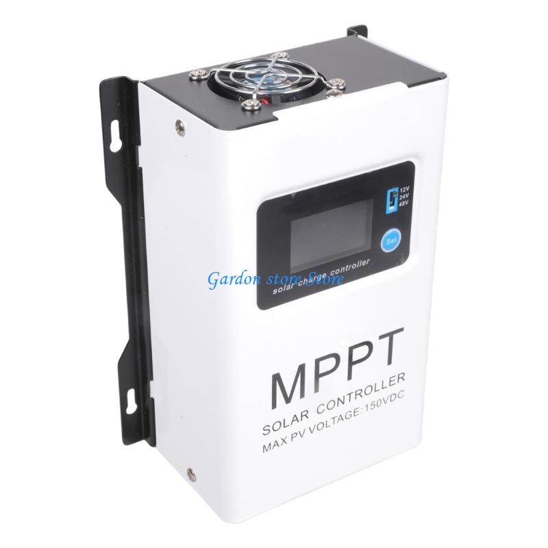 B0KB 30A/60A Solar Controllers LCD Display 12V-48V Auto Solar Panel Regulator with Backlight Display Enduring