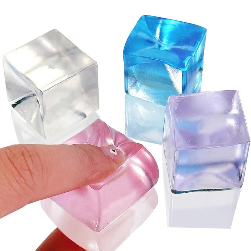 Squishy Ice Cube Fidget Stress Relief Squeeze Toy Adults Kids Birthday Party Favors Classroom Prizes Antiestrs Juguetes
