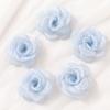 3/5Pcs 5cm White Camellia Rose Chiffon Fabric Flower for Home Room Wedding Invitation Artificial Flowers for Dress Decoration