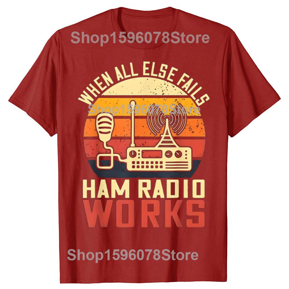 Funny Amateur Ham Radio Graphic T-shirts Men Women's Fashion Casual Tshirt 100% Cotton Loose Oversized T Shirt