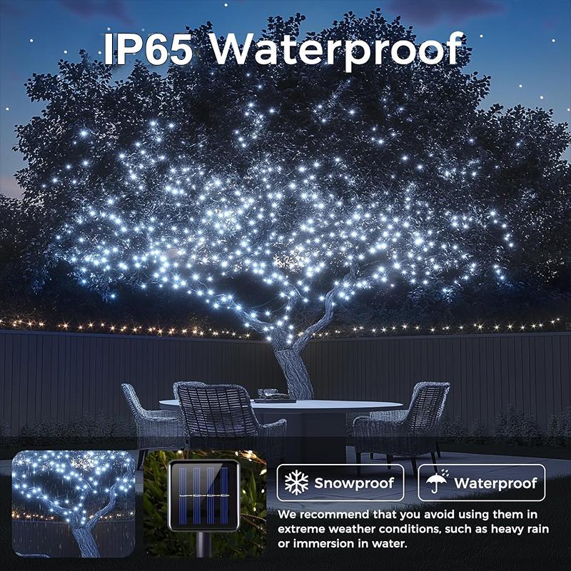 Outdoor LED Solar String Lights Wedding Xmas Decor Garden Solar Fairy Lights Waterproof for Patio Street Trees Balcony Yard