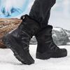 Men's Snow Boots Mens Winter Boots Retro Combat Boots Anti Slip Wear-resistant Outdoor Boots Outdoor Waterproof Boots