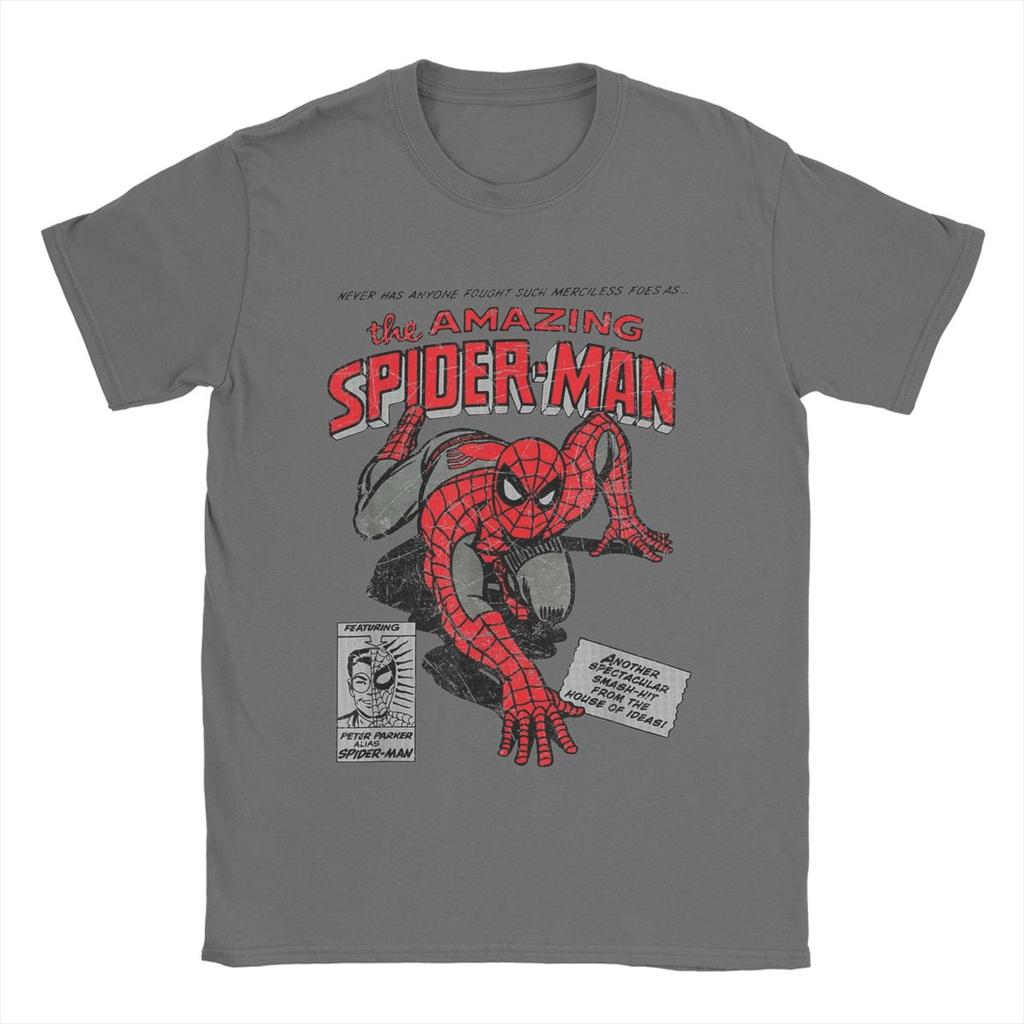 Spider-man Spiderman Film Retro Komiks Pánská Dámská Trička Kreativní Trička Kulatý Výstřih Tričko Bavlna Narozeninový Dárek Vrcholy