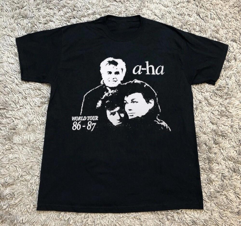 Rare A-Ha band Short Sleeve Cotton Black All Size T-Shirt Unisex T-Shirt XXXL