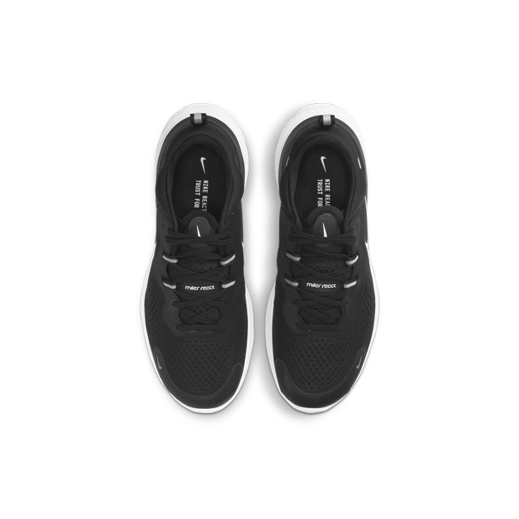 Nike React Miler 2 Black White Men Sneakers Smoke-Grey CW7121-001