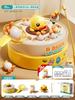 Little Yellow Duck Electric Fishing Toy Baby 1-3 Years Old Children's Educational Bounce Rotating Disc Super Large Fishing Plate