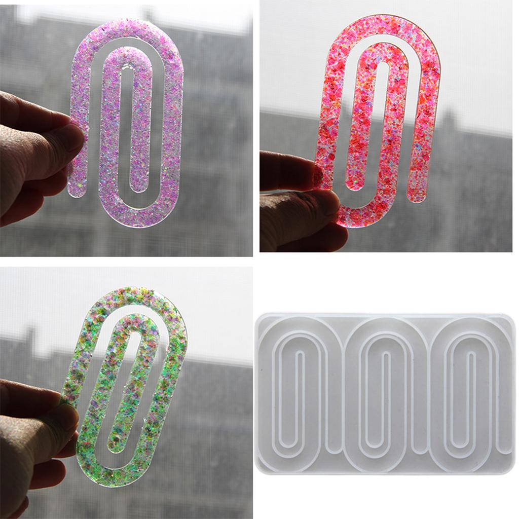 Paperclip Resin Molds Paperclip Silicone Candle Molds for Handmade Candle Soap Chocolate Molds for Cake Fondant Baking