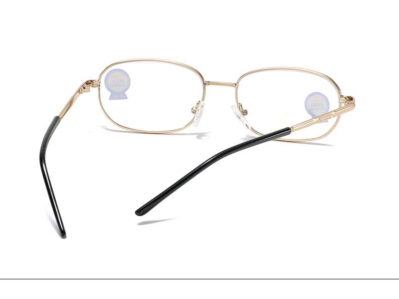High-End Metal Reading Glasses with 100% Anti-Blue Light Protection for Seniors