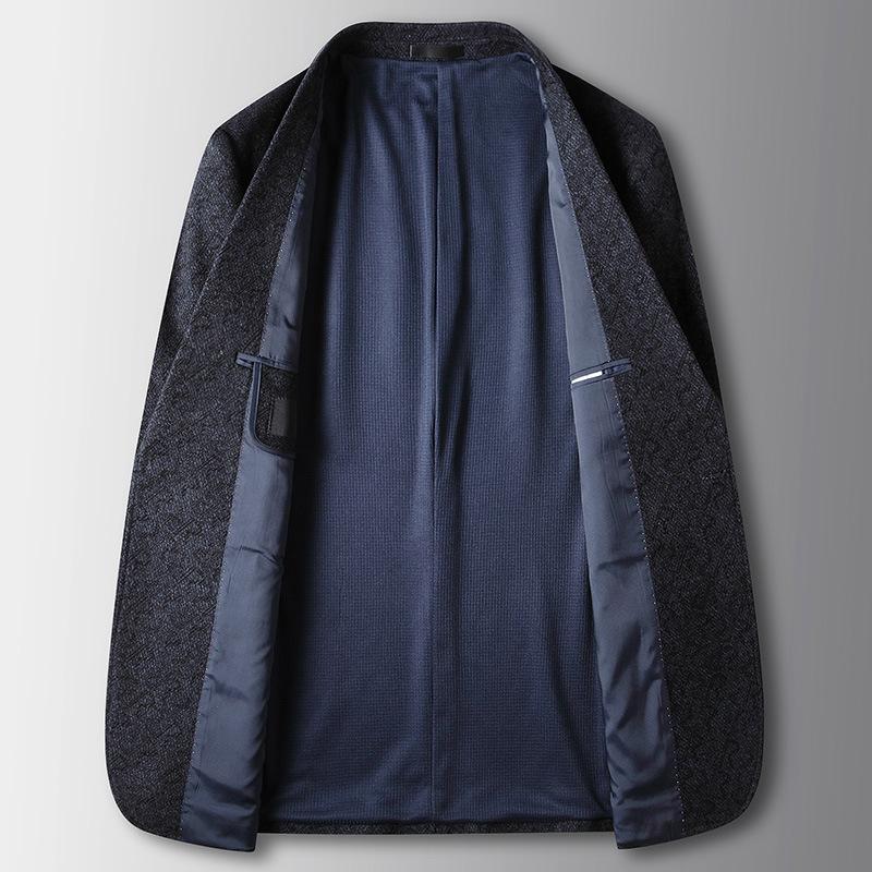 Autumn and Winter Light Luxury Business Single West Middle-aged and Young People Solid Color Single-breasted Trendy Suit Jacket