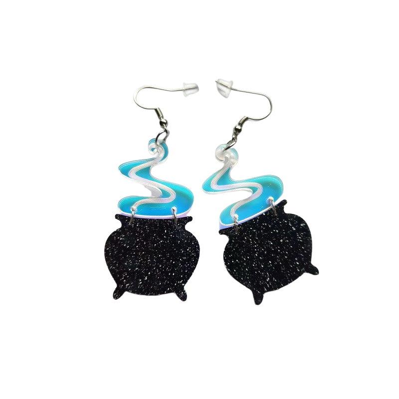 Able & Unique Halloween Witch Potion Bottle Dangle Earrings, Suitable For Women To Wear On Any Occasion