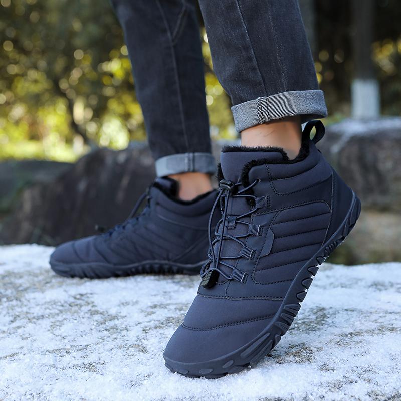 Fashion High-top Snow Boots Winter Cotton Shoes Women Men Plush Warm Outdoor Hiking Sneakers Non-slip Sports Shoes