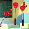 Stainless Steel Finger Reading Sticks Telescopic Rod Finger Design Teaching Stick Educational Learning Toys Students 1/2PCS
