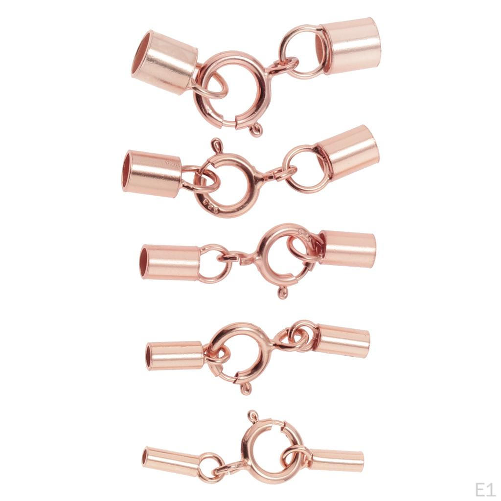 1Pc Barrel Bead Leather Cord Jewelry Finding End Clasp