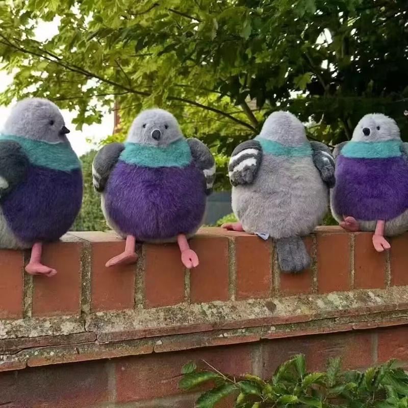 Kawaii Fat Pigeon Plush Toy Cartoon Cuddly Bird Doll Xmas Gift Doll Adorably Stuffed Animal Birthday Gifts Girl