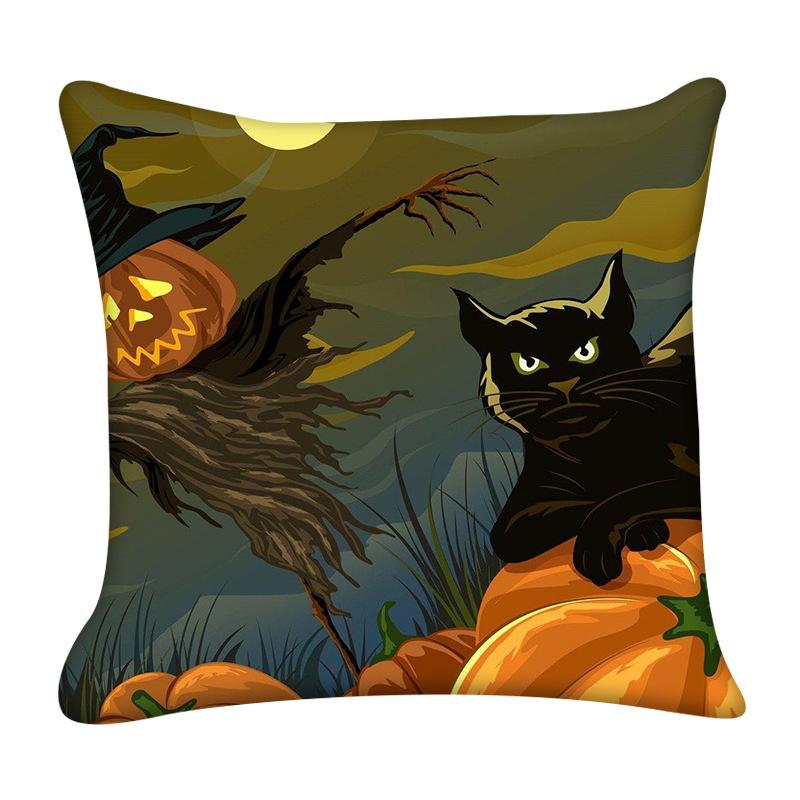 Happy Halloween Pillow Covers Decorative Horror Pumpkin Pillowcase Living Room Sofa Bedroom Pillows Case Decor Home 18x18 Inch