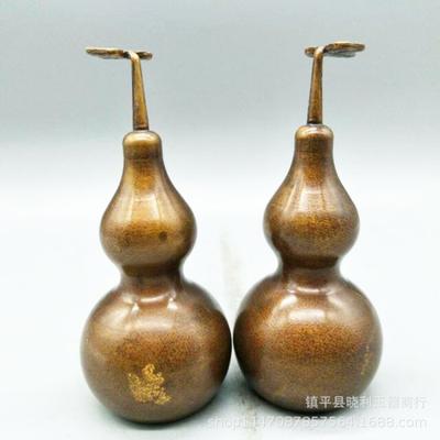 Kupfer-Ornamente Glück Messing Kürbis-Paar Metallhandwerk