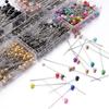 100Pcs Color Ball Head Pins Stainless Steel Pearl Big Head Sewing Pins for Clothing Positioning Supplies Sewing Supplies Tools