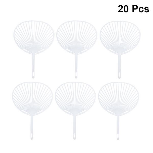 Buy Pack of 20 Plastic DIY Creative White Japanese Fan Uchiwa DIY Kit