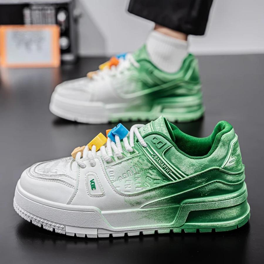 

Men s breathable and anti-slip casual sports shoes, thick-soled height-increasing loafers, and vulcanized shoes for teenagers 44 чорний