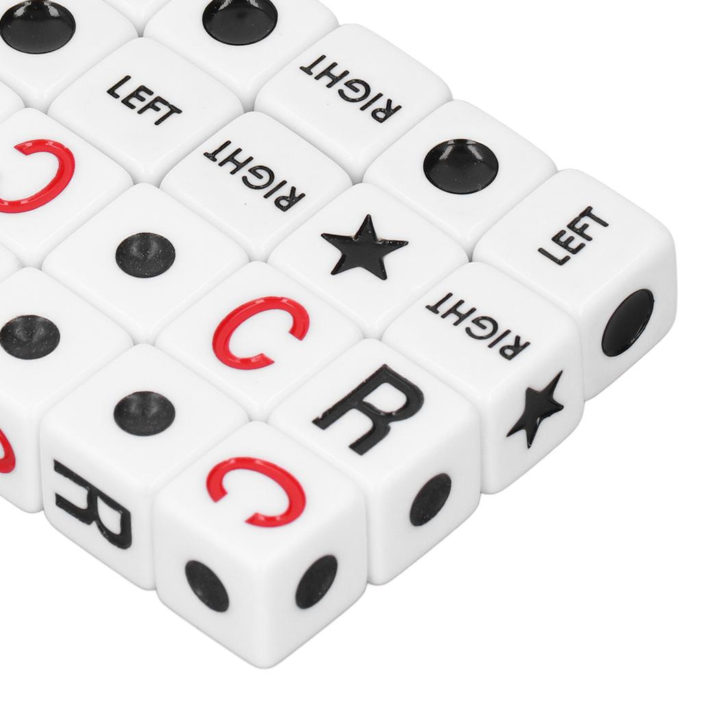 20pcs Left Right Center Dice Plastic Funny Portable Interactive Playing Game Dice for Party Travel